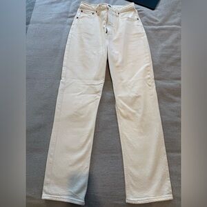 Abercrombie & Fitch women’s cream high rise jeans